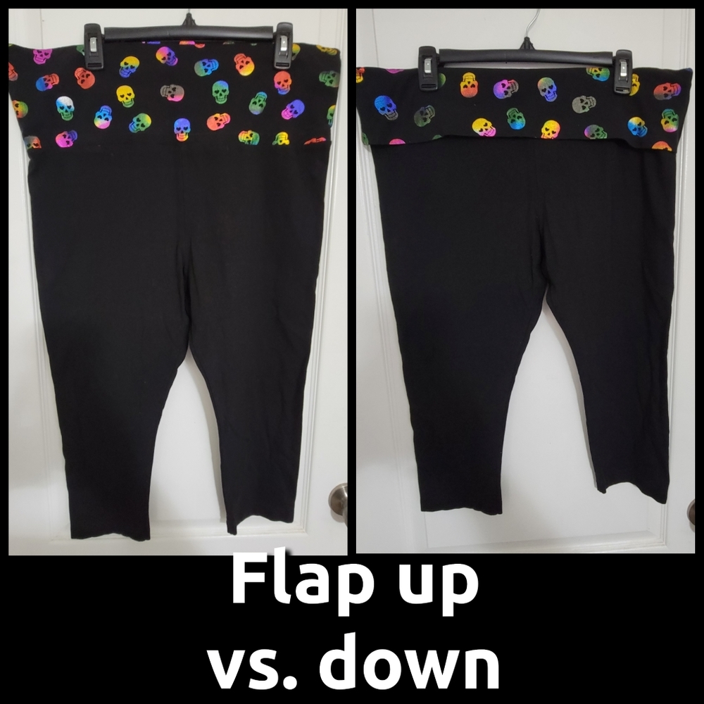 Skull Yoga Capris XL No Boundaries